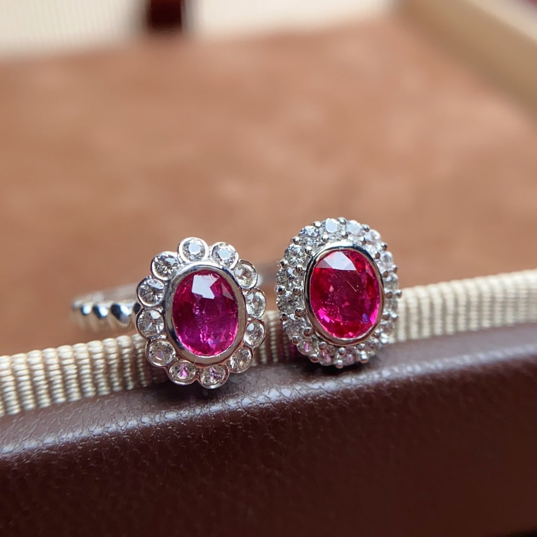 14k Gold 1.10 Ct Natural Ruby & Sapphire Ring - 4