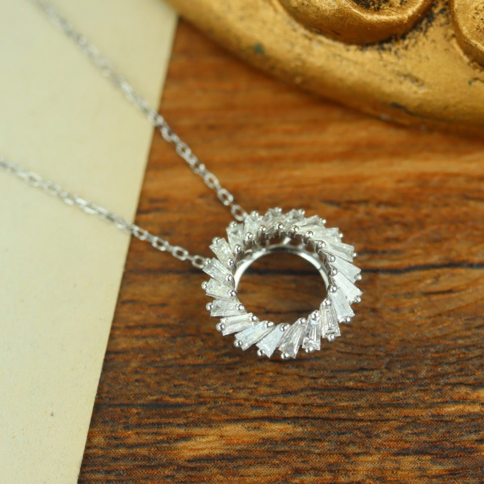 14k Gold 0.5 Ct Natural H Diamond Necklace - 2