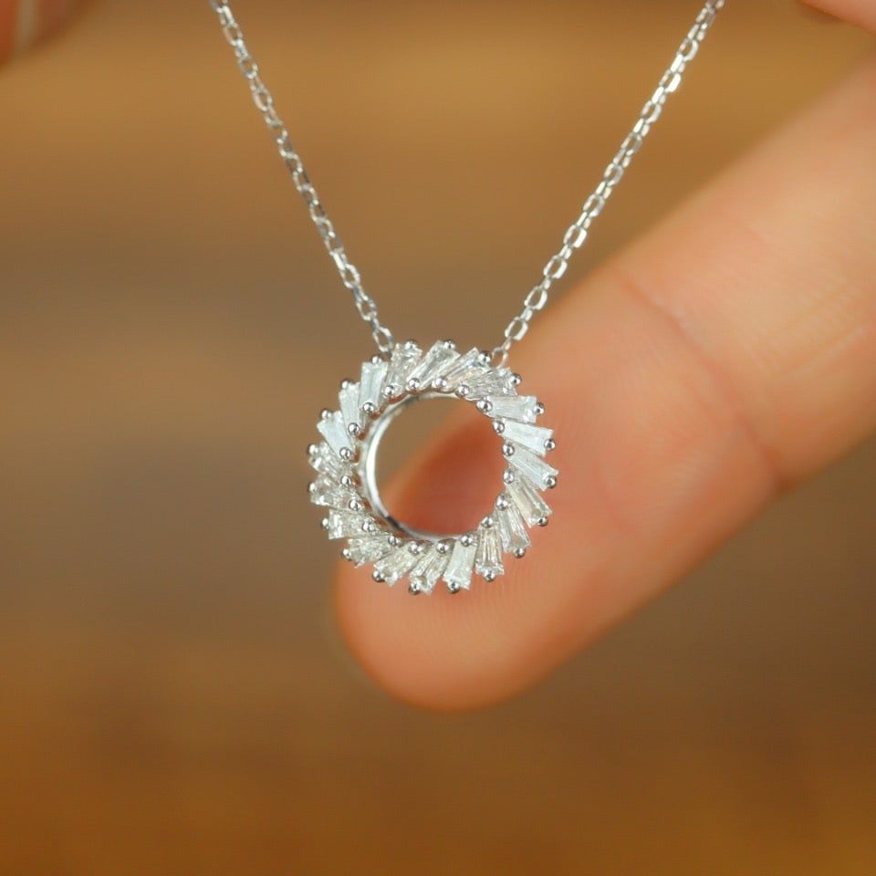 14k Gold 0.5 Ct Natural H Diamond Necklace - 3