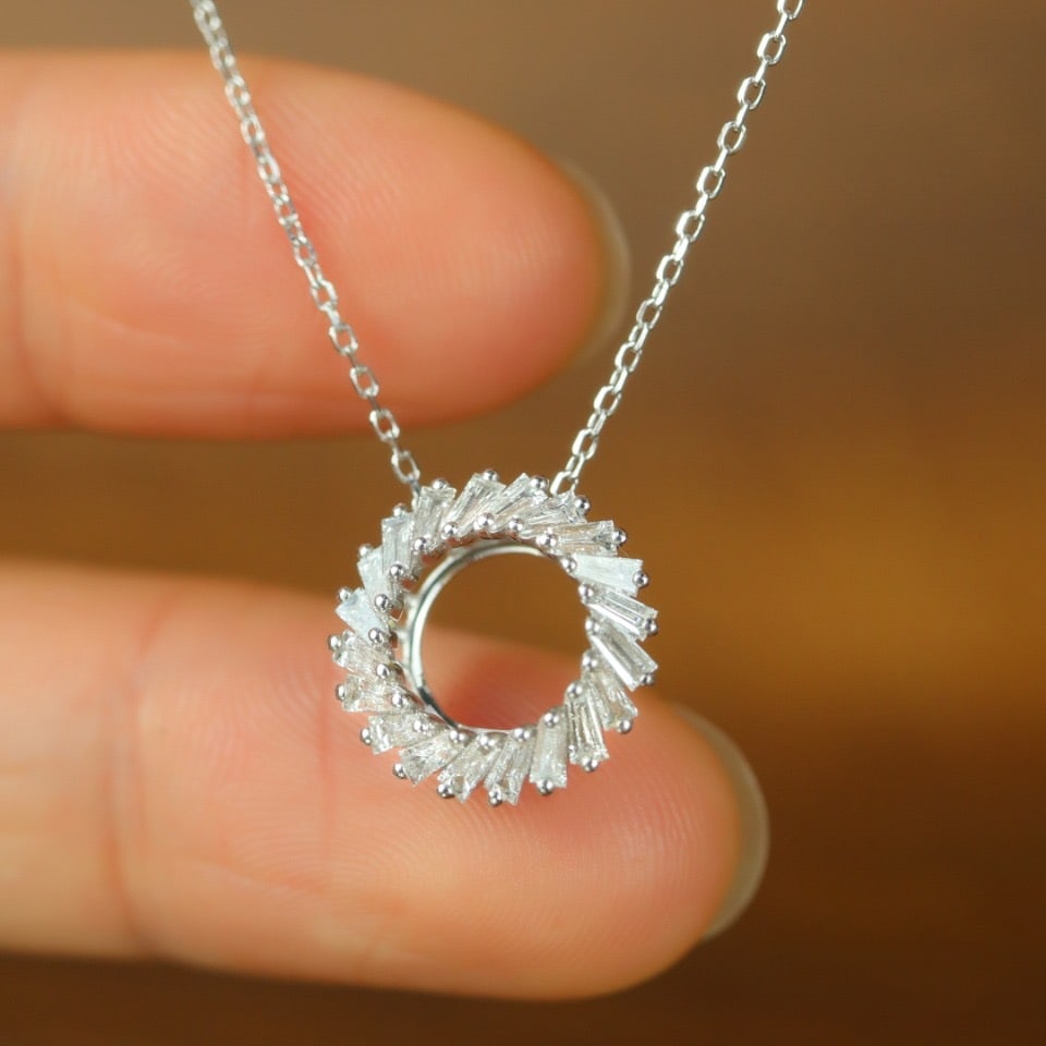 14k Gold 0.5 Ct Natural H Diamond Necklace - 4