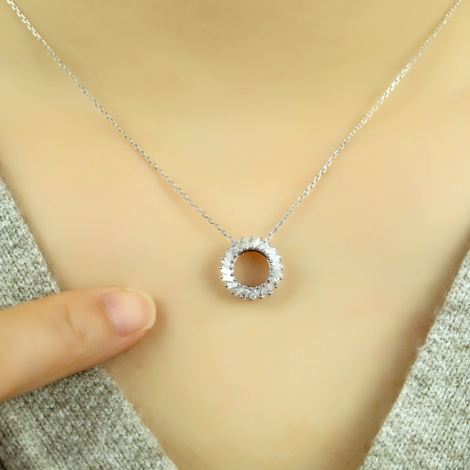 14k Gold 0.5 Ct Natural H Diamond Necklace - 5