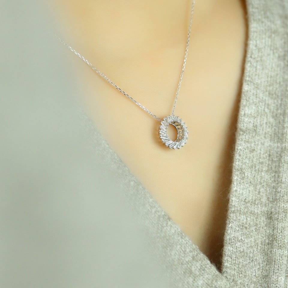 14k Gold 0.5 Ct Natural H Diamond Necklace - 6