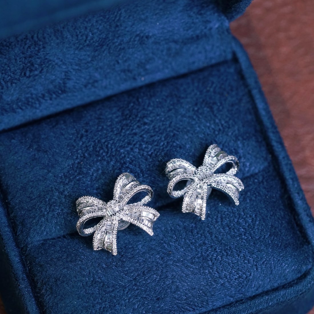 14k Gold 1.00 Ct Natural H Diamond Earrings - 3