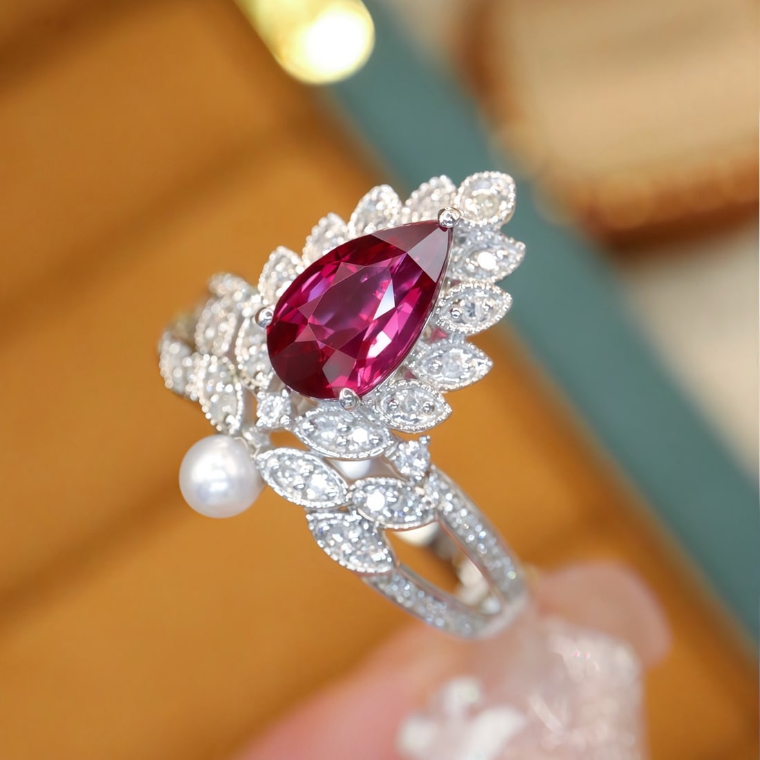14k Gold 1.34 Ctw Natural Ruby & Diamond Ring - 3
