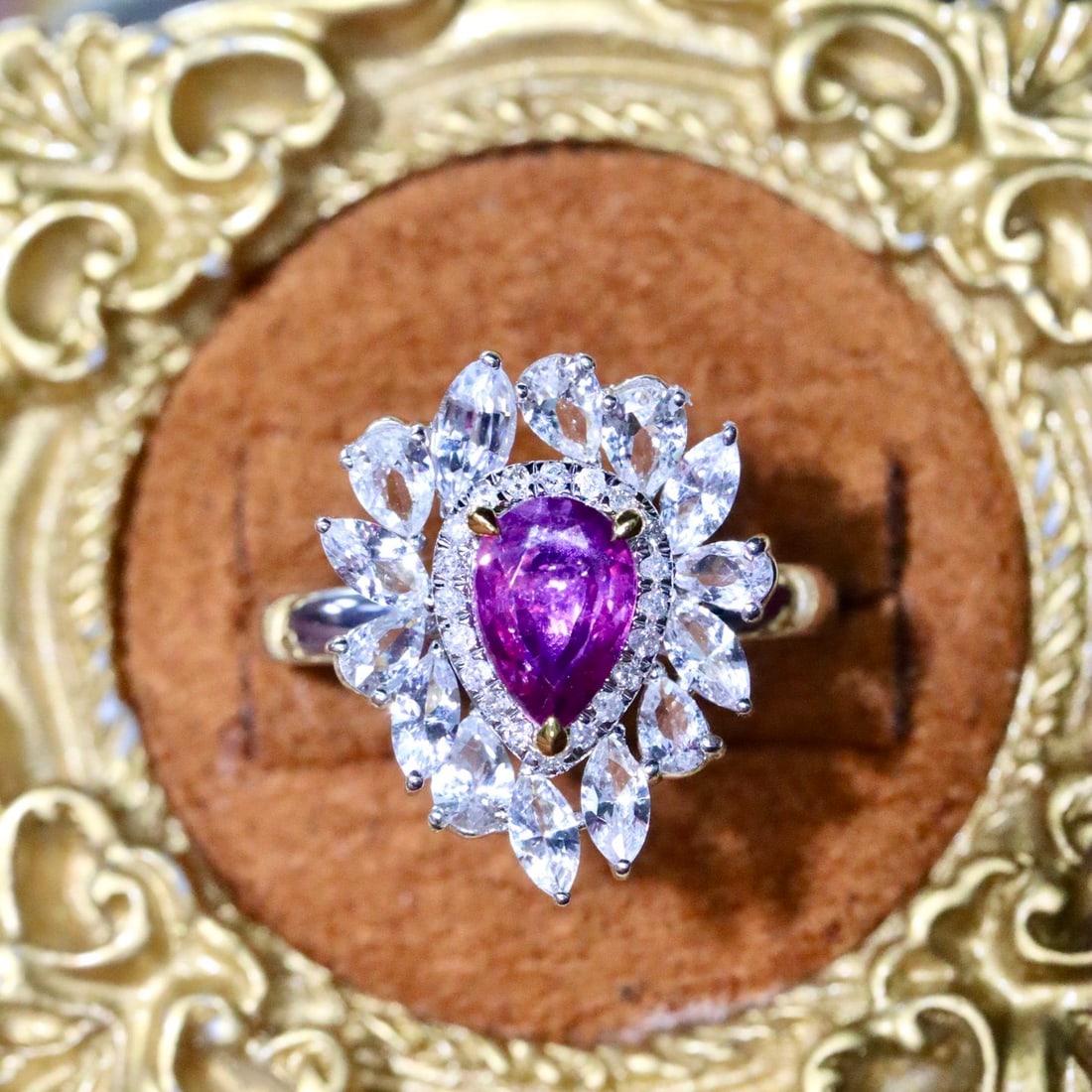 14k Gold 1.17 Ctw Natural Sapphire & Diamond Ring - 2