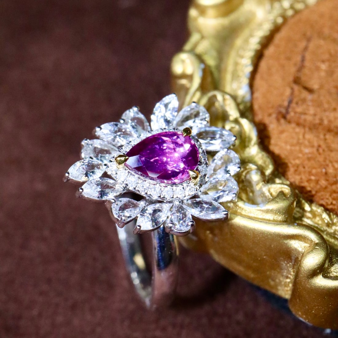 14k Gold 1.17 Ctw Natural Sapphire & Diamond Ring - 4