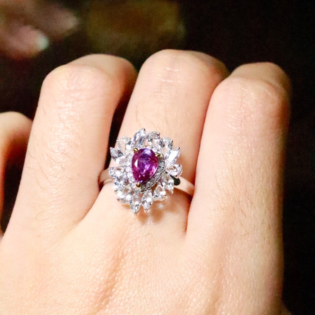 14k Gold 1.17 Ctw Natural Sapphire & Diamond Ring - 5