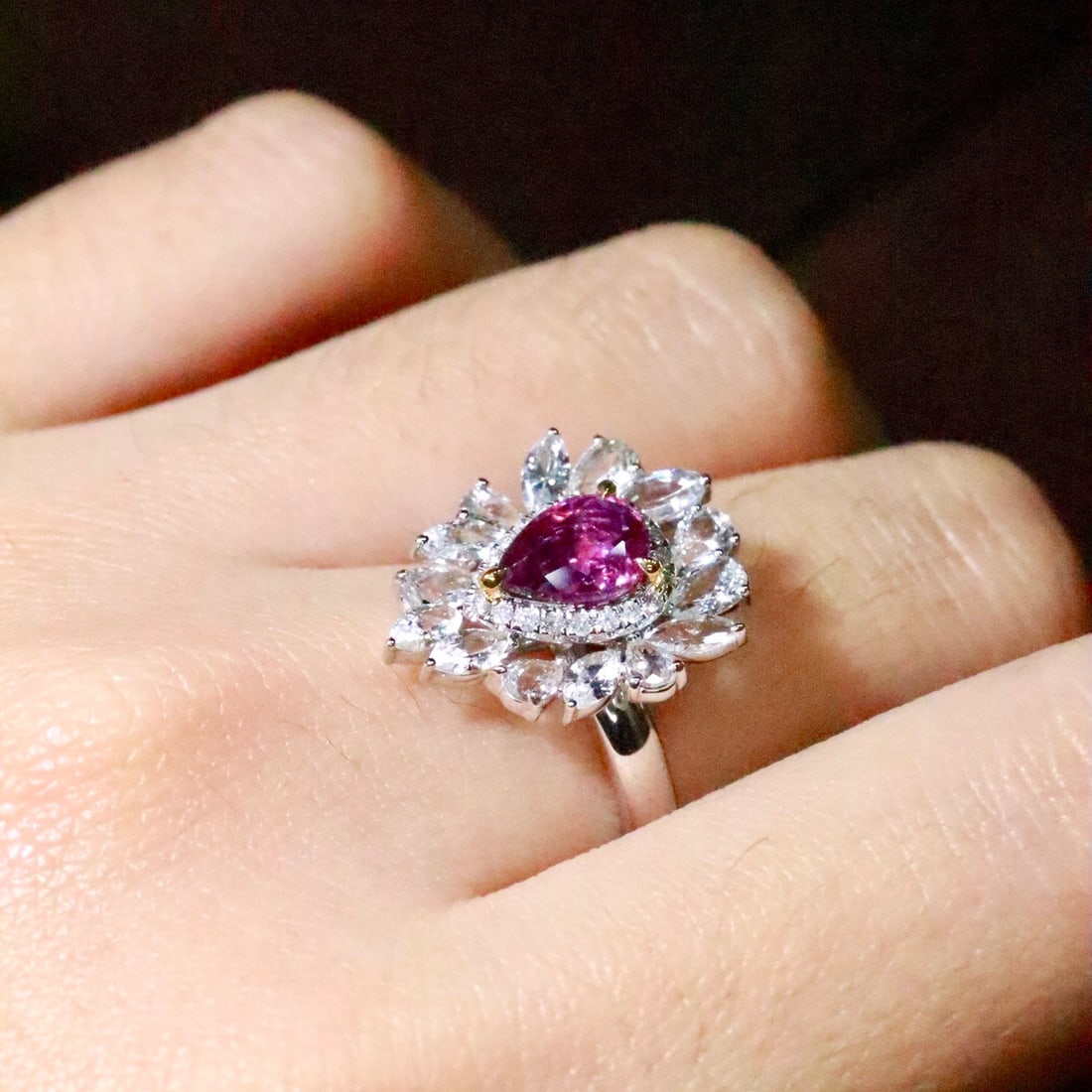 14k Gold 1.17 Ctw Natural Sapphire & Diamond Ring - 6