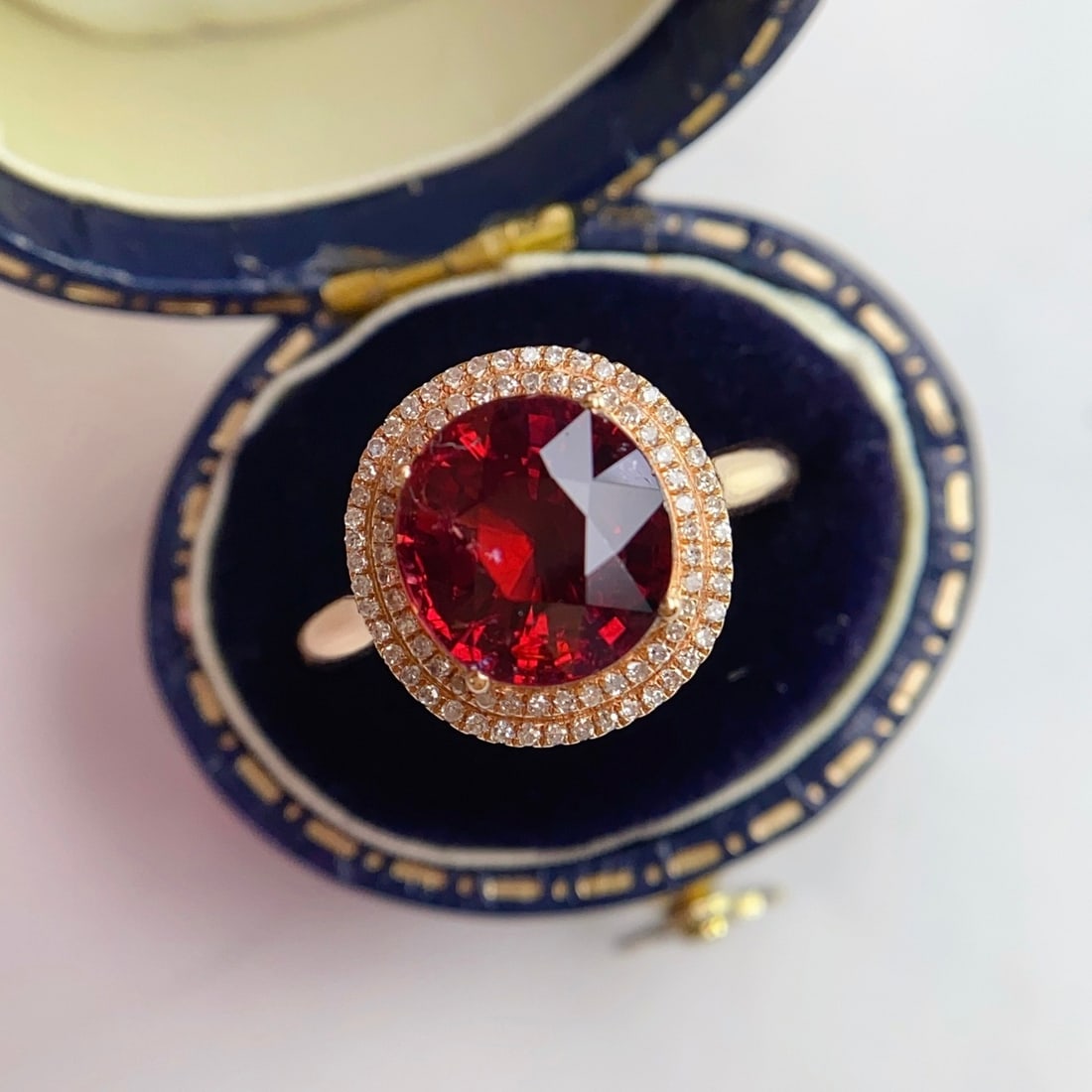 14k Gold 3.62 Ct Natural Tourmaline & Diamond Ring - 3