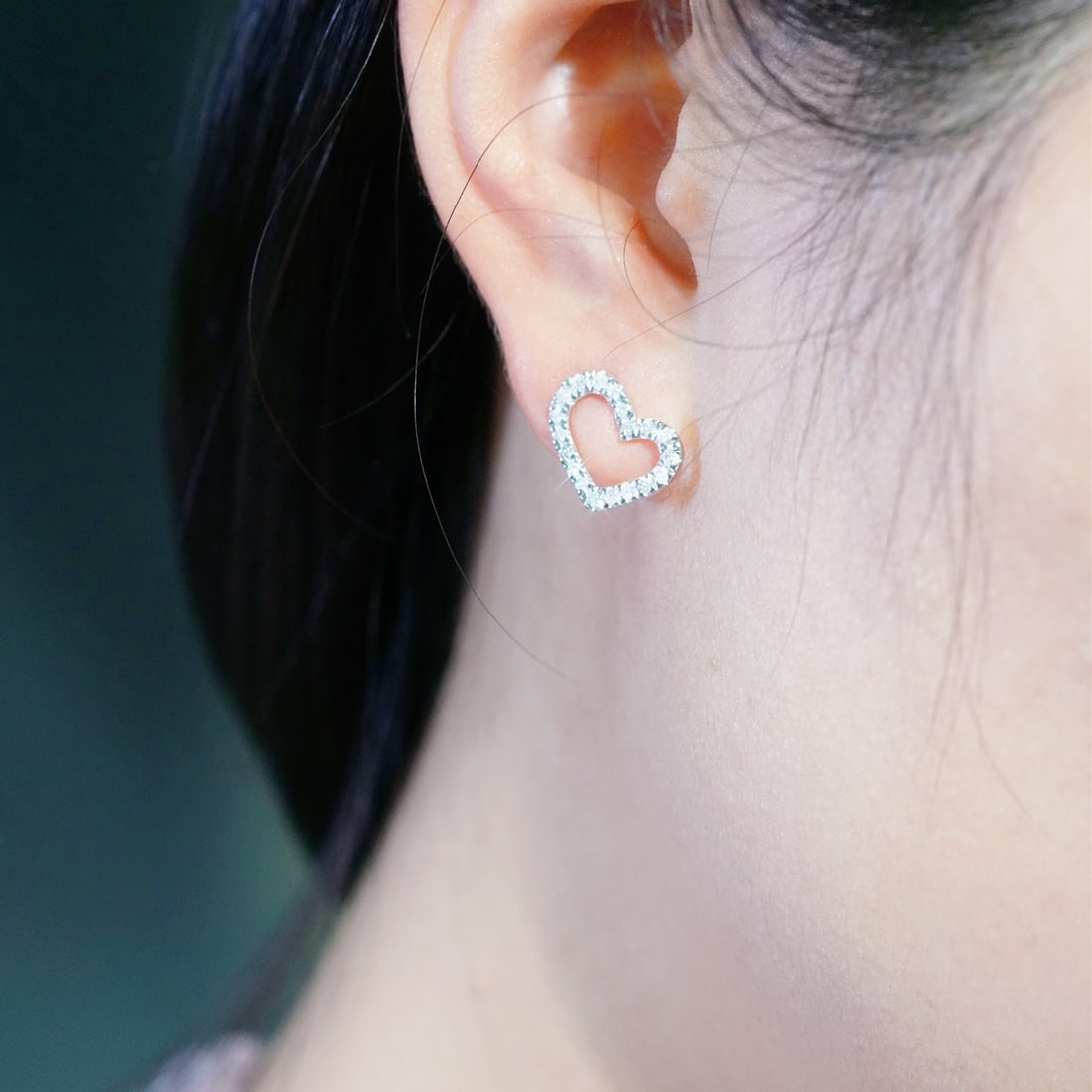 14k Gold 0.46 Ct Natural H Diamond Earrings - 3