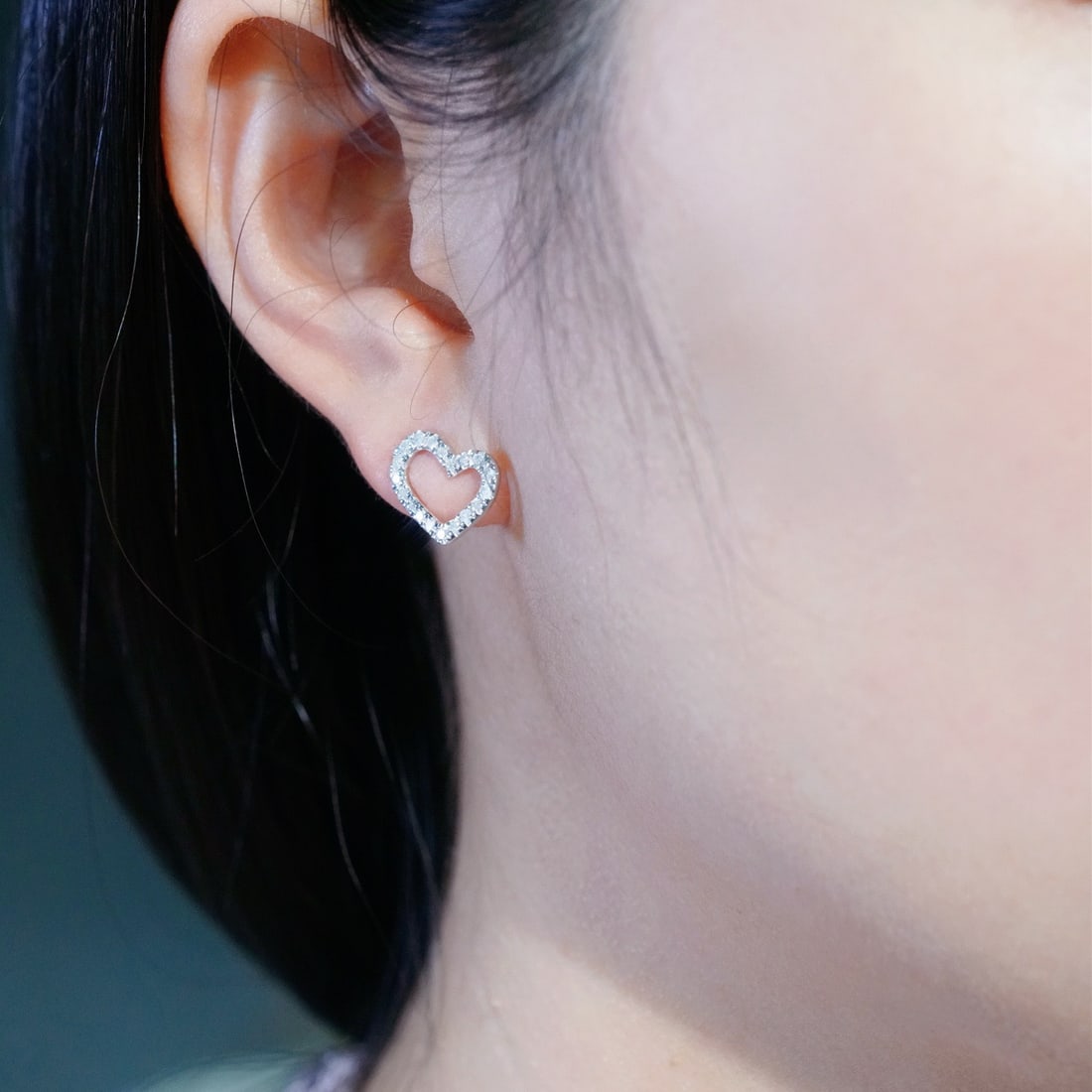 14k Gold 0.46 Ct Natural H Diamond Earrings - 4