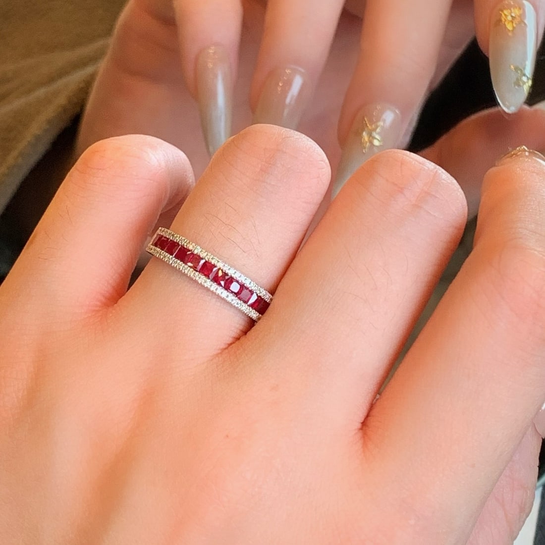 14k Gold 1.18 Ctw Natural Ruby & Diamond Ring - 5