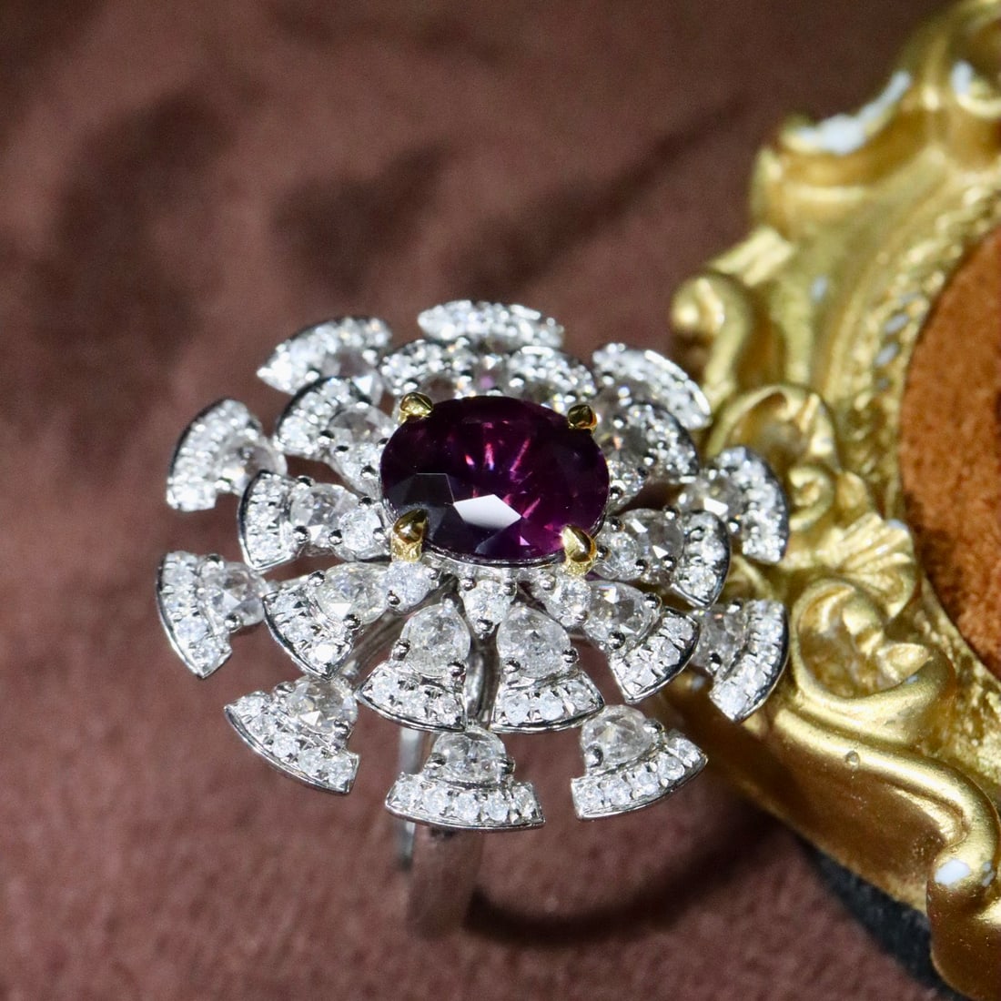 14k Gold 3.39 Ctw Natural Sapphire & Diamond Ring - 3