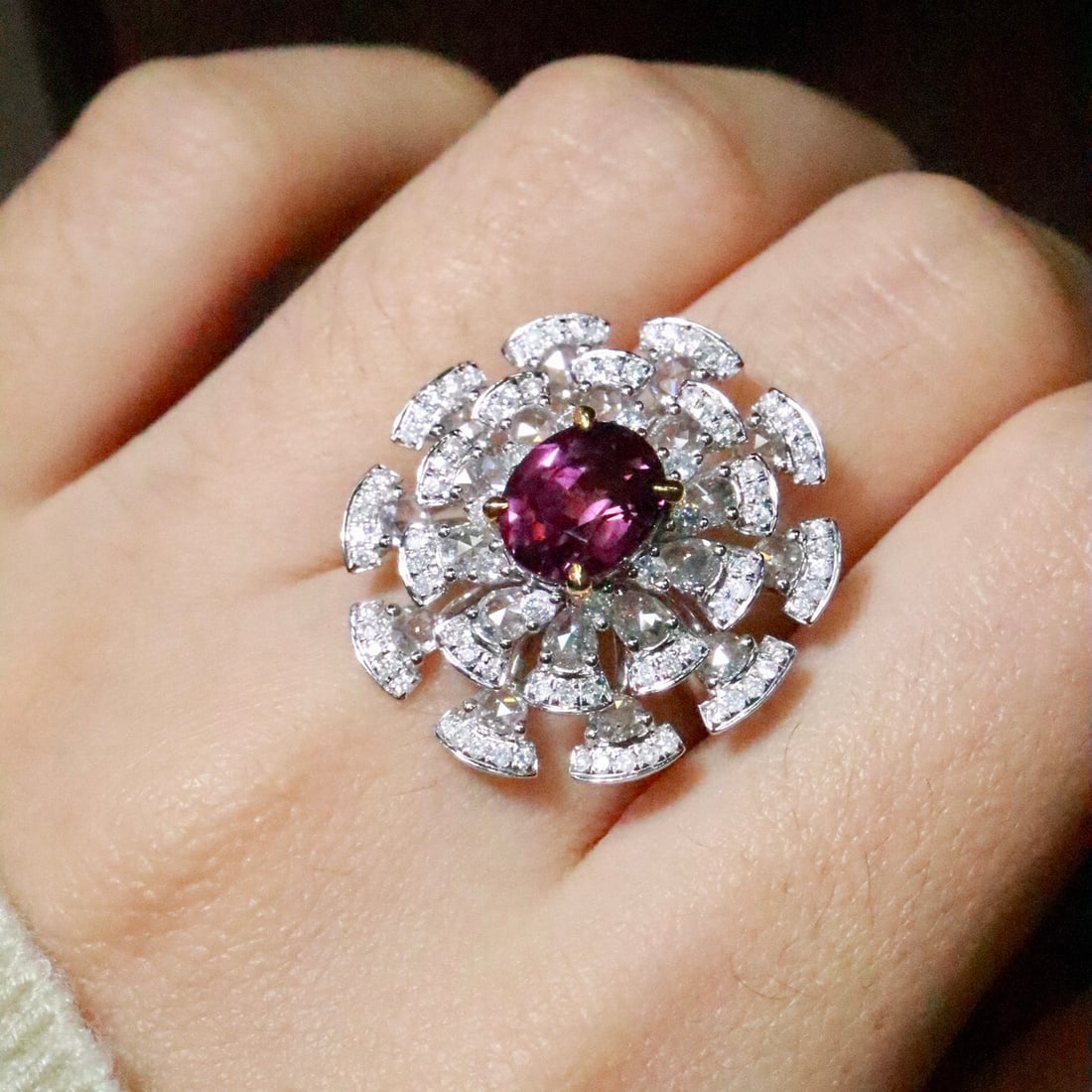 14k Gold 3.39 Ctw Natural Sapphire & Diamond Ring - 5