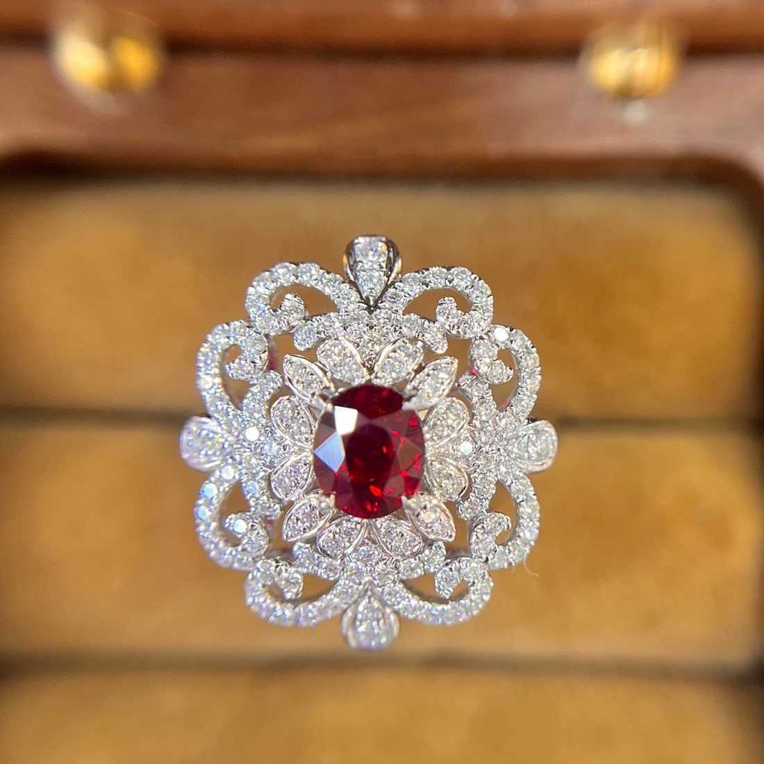 14k Gold 1.67 Ctw Natural Ruby & Diamond Ring (1 of 9)