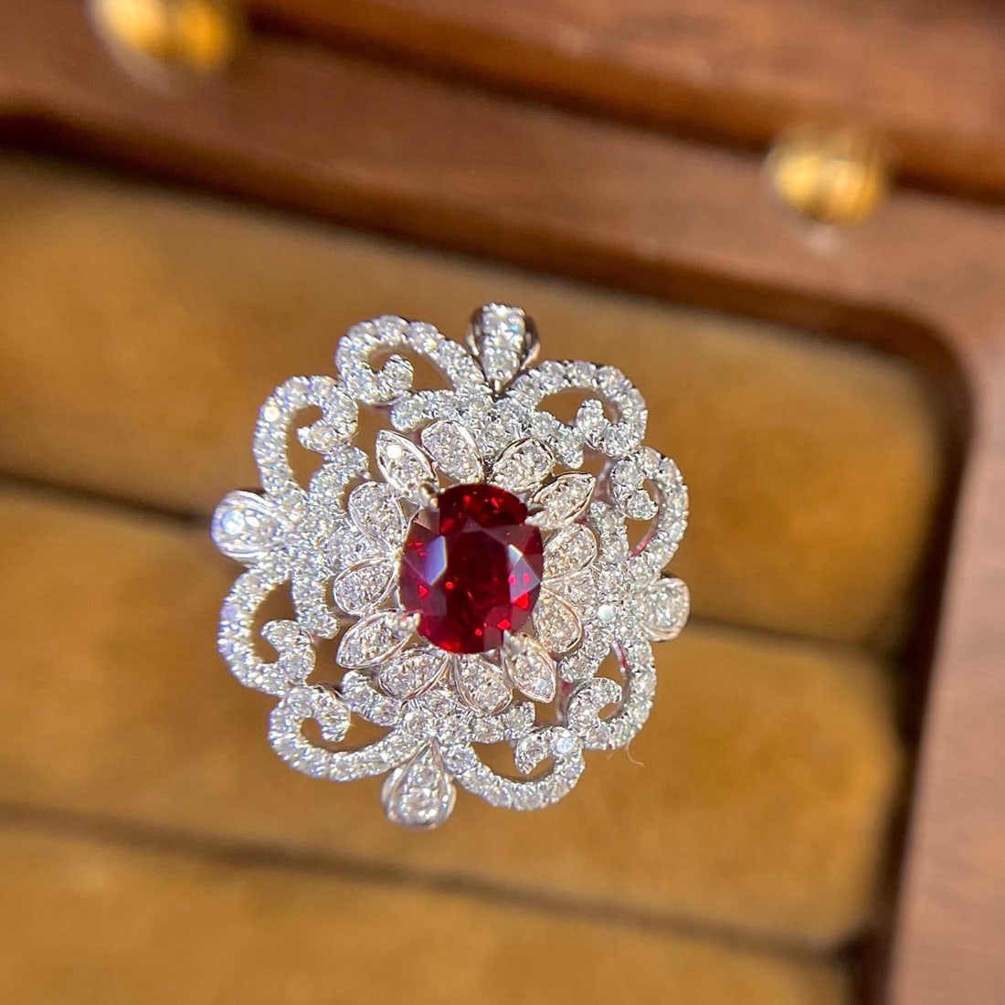 14k Gold 1.67 Ctw Natural Ruby & Diamond Ring - 5