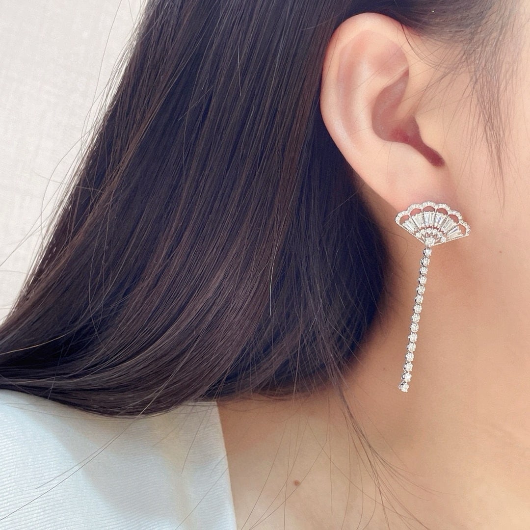 14k Gold 1.43 Ct Natural H Diamond Earrings - 7