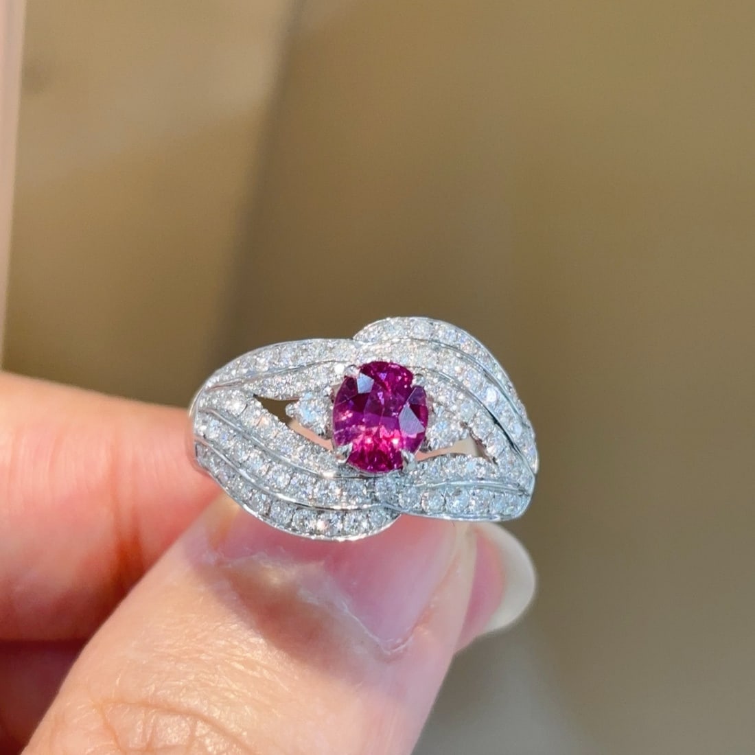 14k Gold 1.92 Ctw Natural Sapphire & Diamond Ring - 2