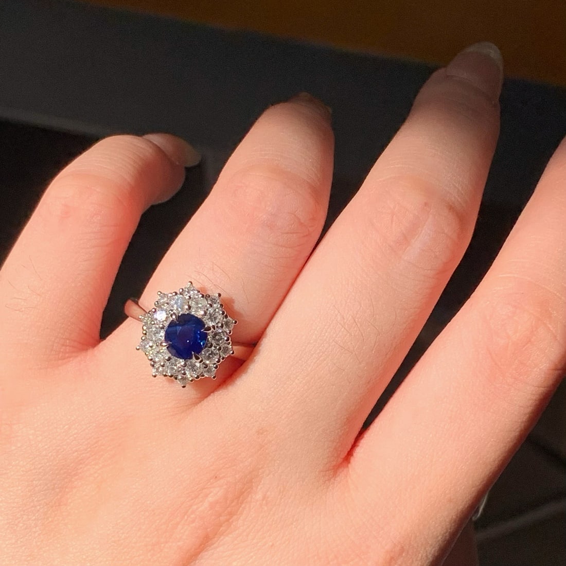 14k Gold 1.98 Ctw Natural Sapphire & Diamond Ring - 5