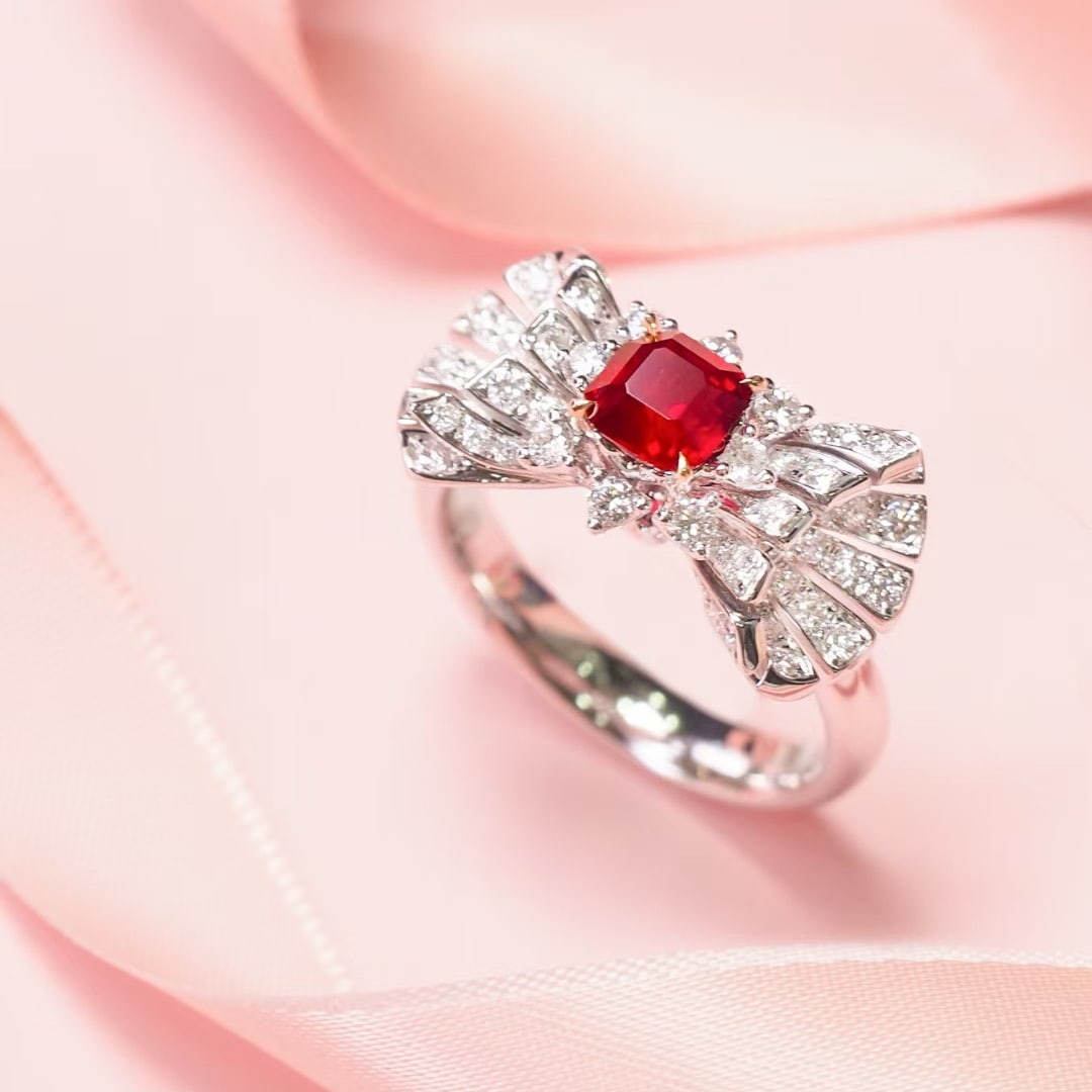 14k Gold 1.57 Ctw Natural Ruby & Diamond Ring - 3