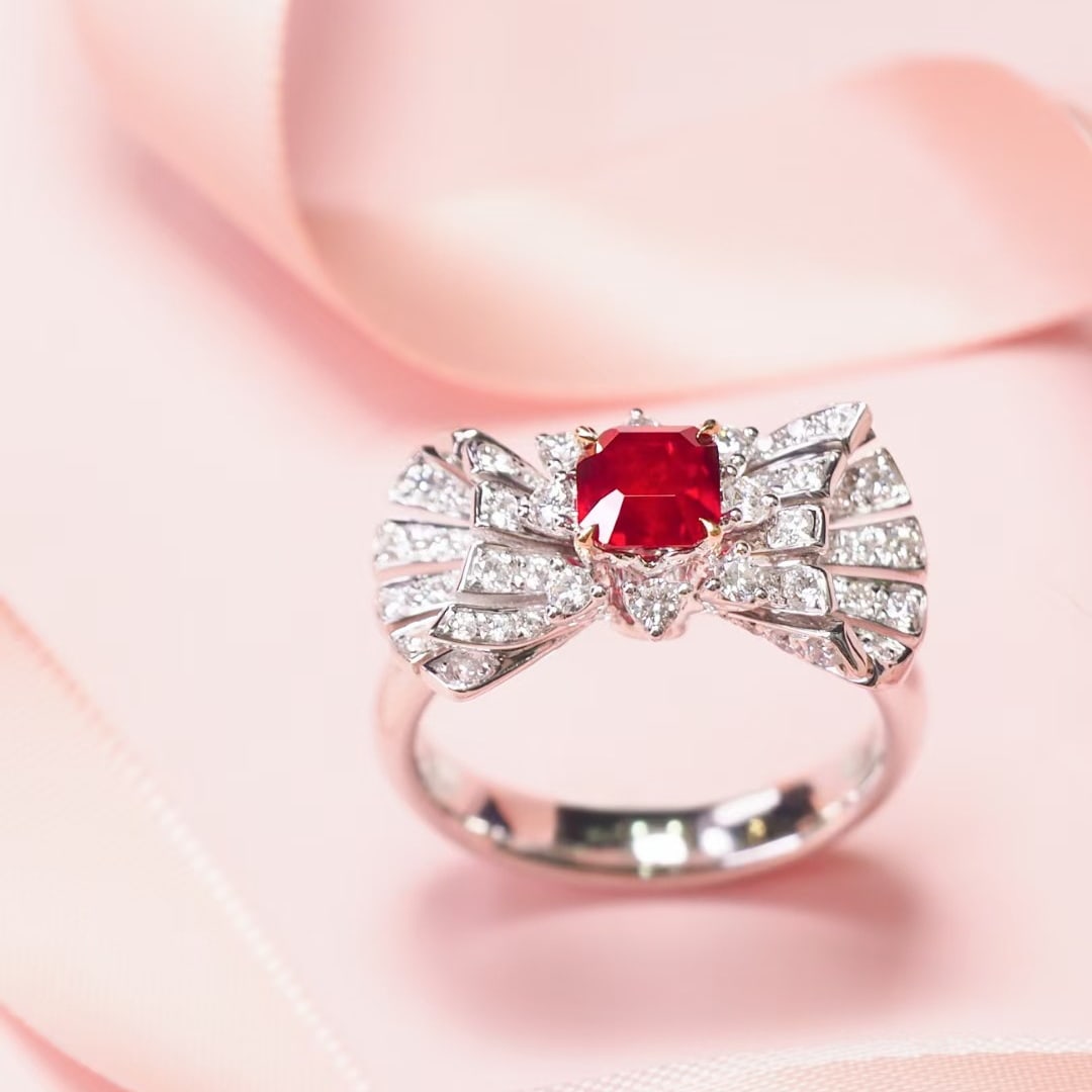 14k Gold 1.57 Ctw Natural Ruby & Diamond Ring - 4