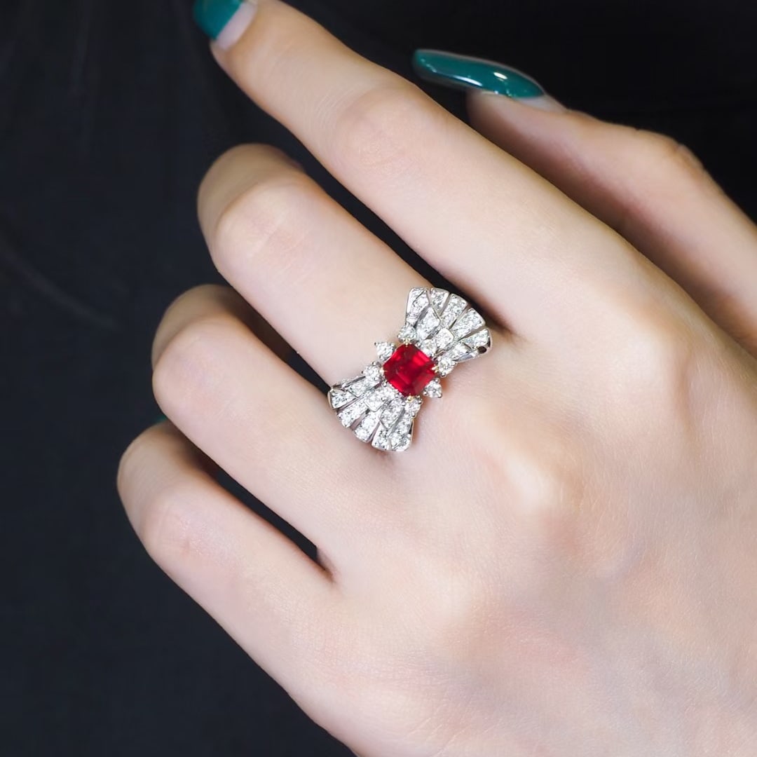 14k Gold 1.57 Ctw Natural Ruby & Diamond Ring - 5