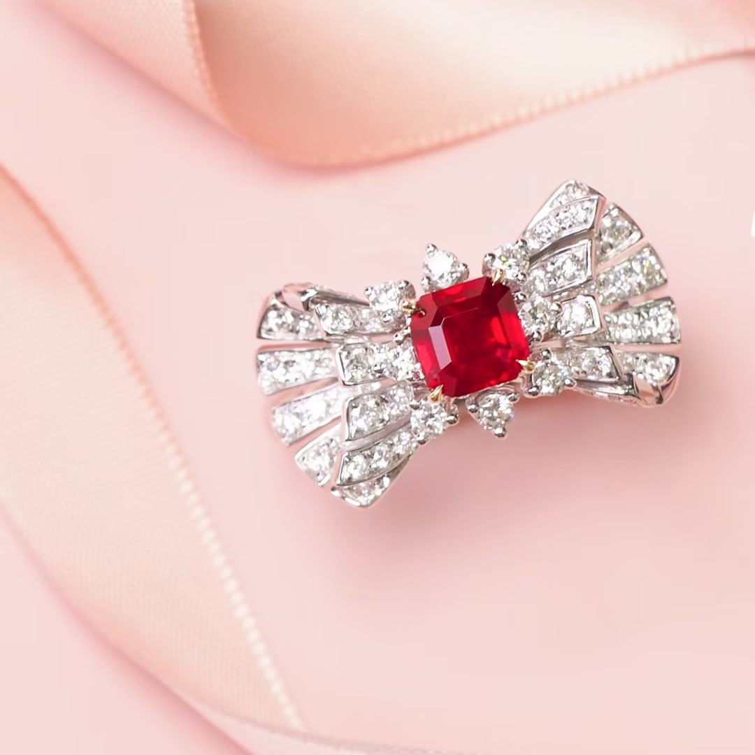 14k Gold 1.57 Ctw Natural Ruby & Diamond Ring - 6