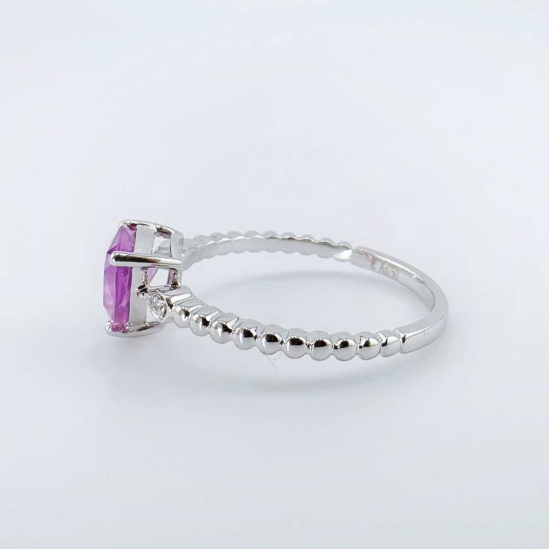 14k Gold 1.06 Ctw Natural Sapphire & Diamond Ring - 3