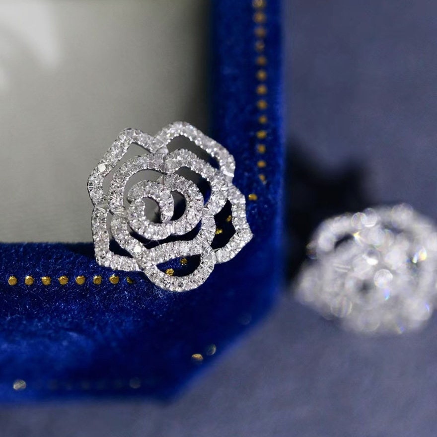 14k Gold 0.22 Ct Natural H Diamond Earrings - 3