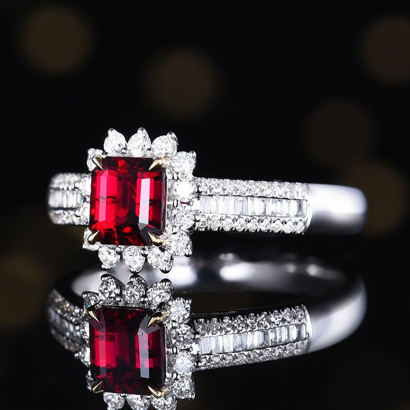 14k Gold 1.43 Ctw Natural Ruby & Diamond Ring - 2