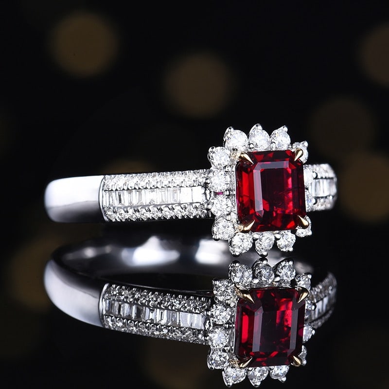 14k Gold 1.43 Ctw Natural Ruby & Diamond Ring - 3