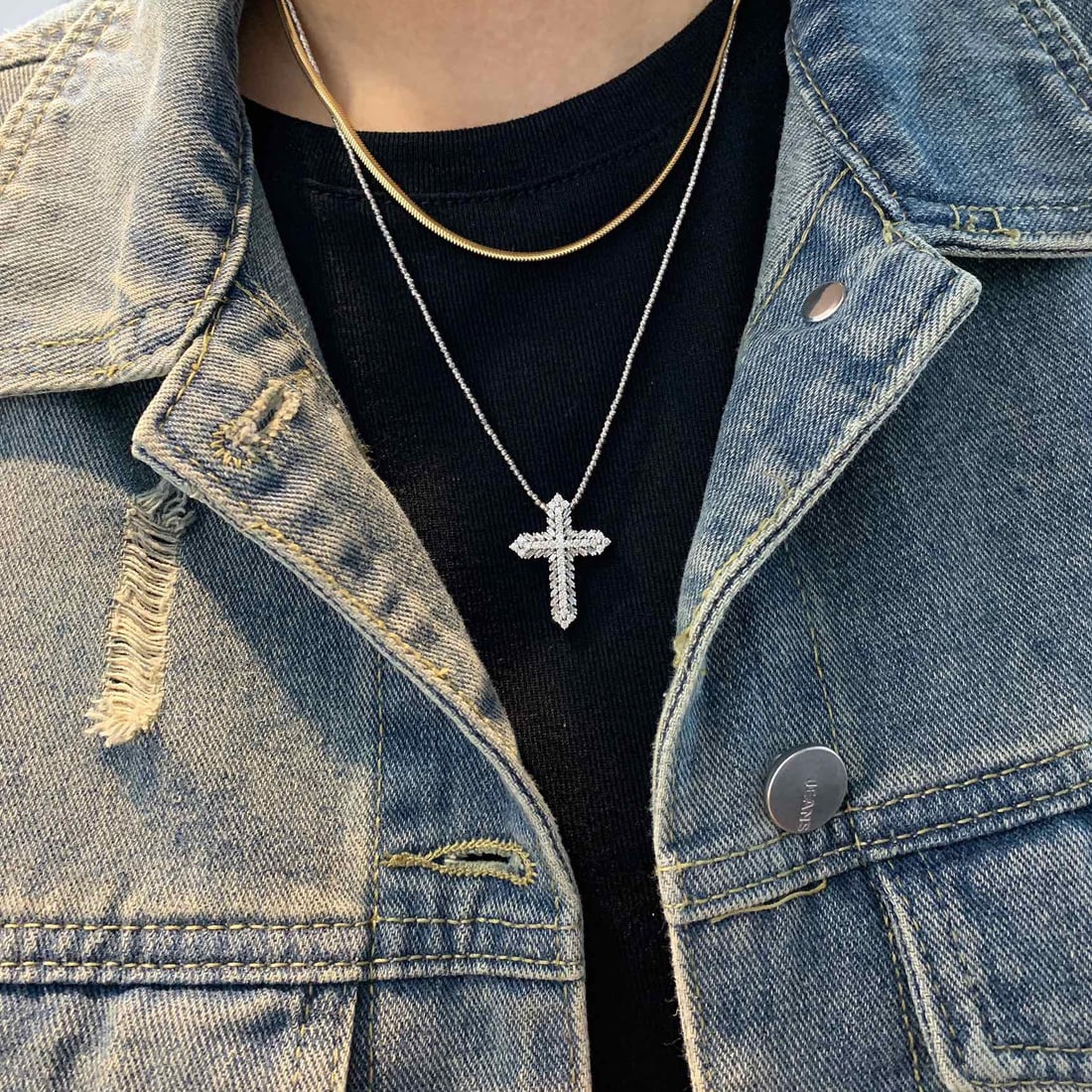 14k Gold 1 Ct Natural H Diamond Pendant( Without Chain ) - 2