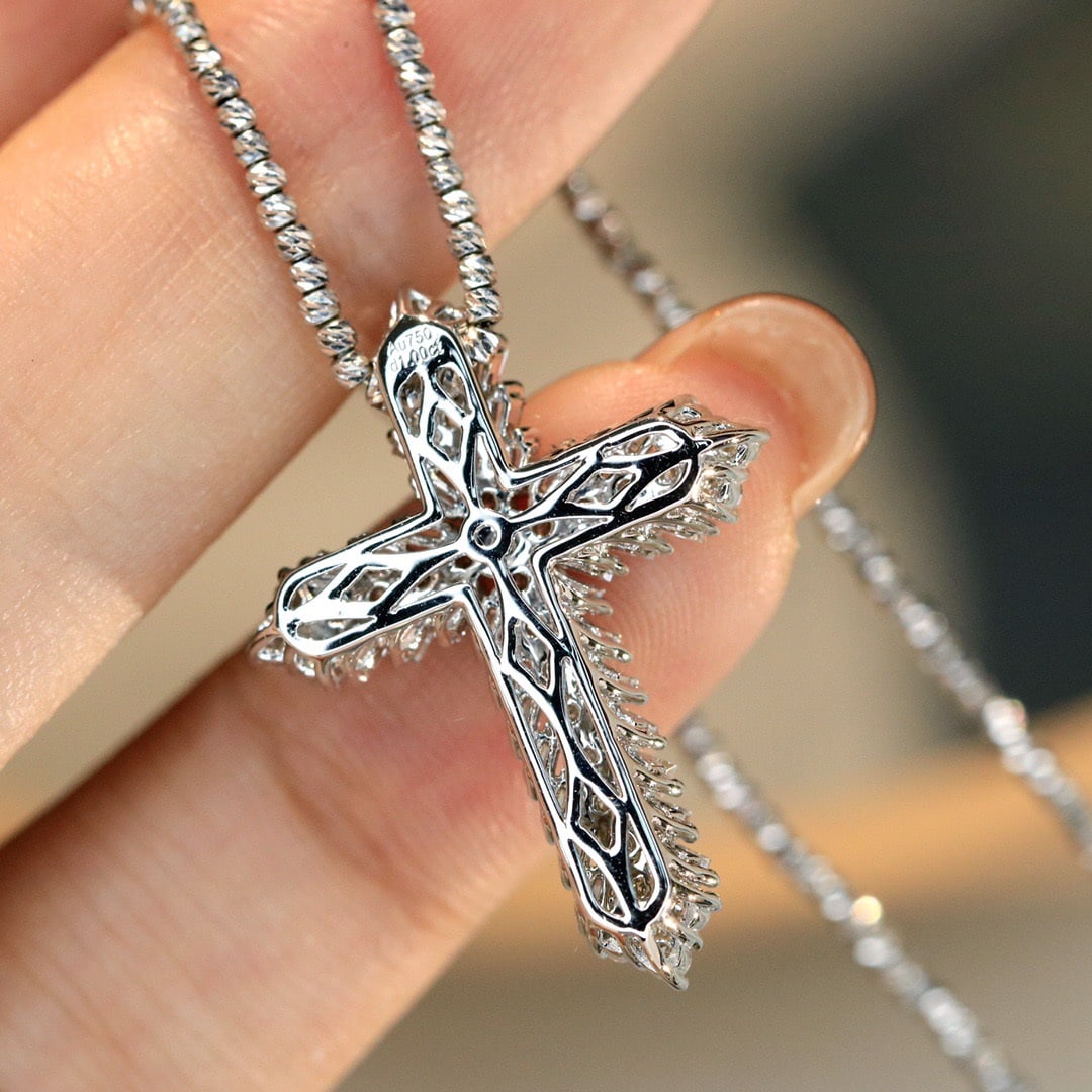 14k Gold 1 Ct Natural H Diamond Pendant( Without Chain ) - 5