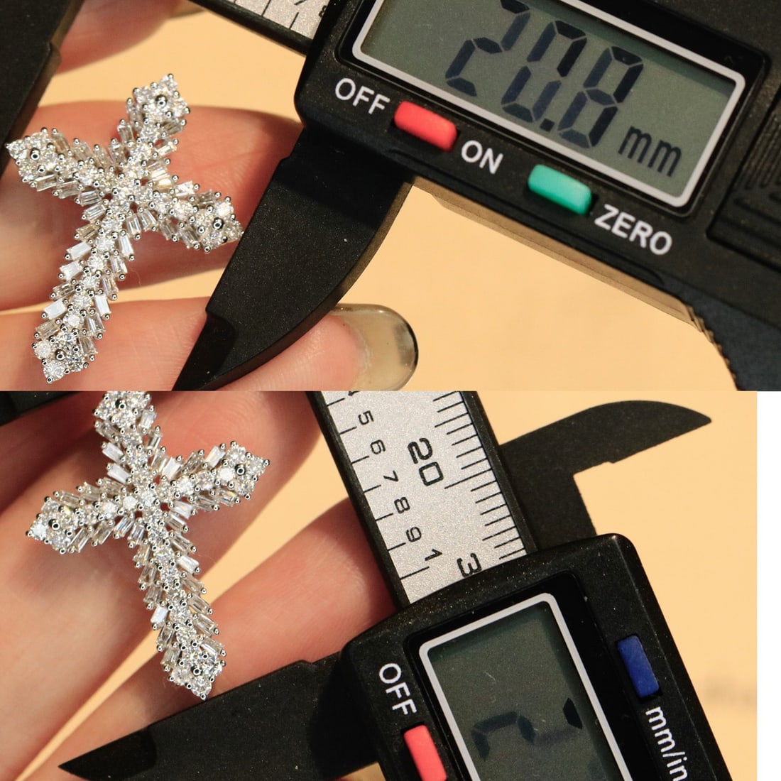 14k Gold 1 Ct Natural H Diamond Pendant( Without Chain ) - 6