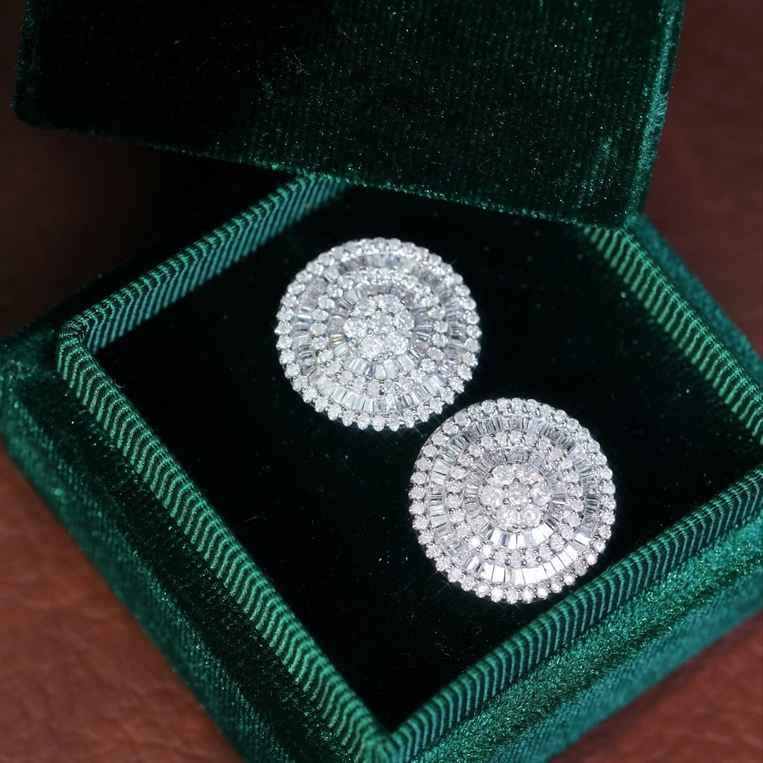 14k Gold 2.80 Ct Natural H Diamond Earrings (1 of 9)