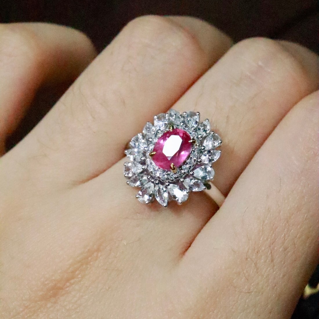 14k Gold 2.08 Ctw Natural Ruby & Sapphire Ring - 5