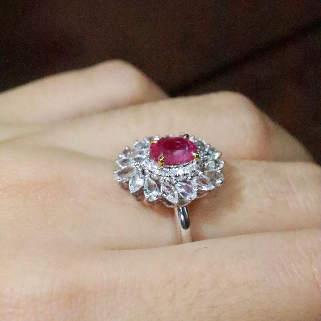 14k Gold 2.08 Ctw Natural Ruby & Sapphire Ring - 6