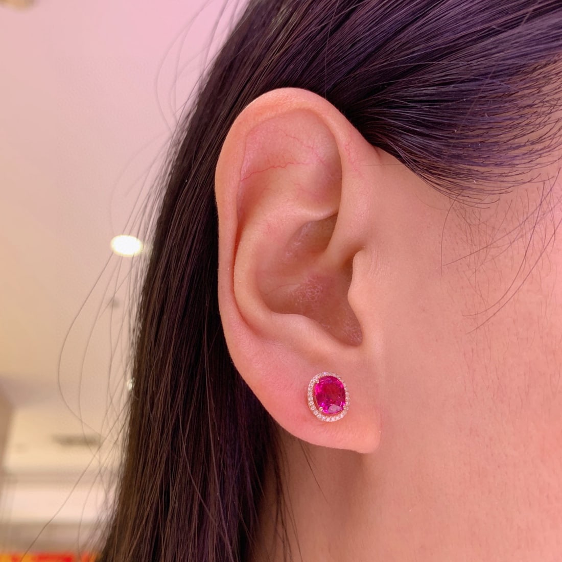 14k Gold 1.75 Ct Natural Tourmaline & Diamond Earrings - 8