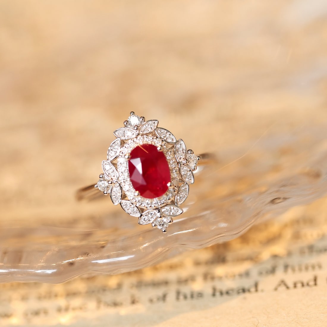 14k Gold 1.35 Ctw Natural Ruby & Diamond Ring - 2