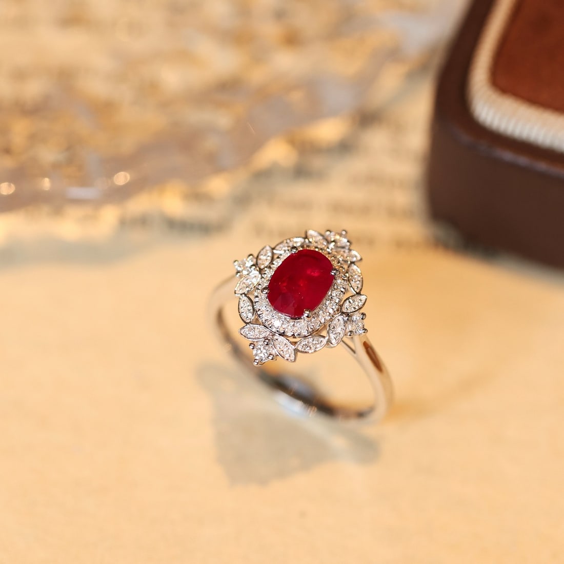 14k Gold 1.35 Ctw Natural Ruby & Diamond Ring - 3