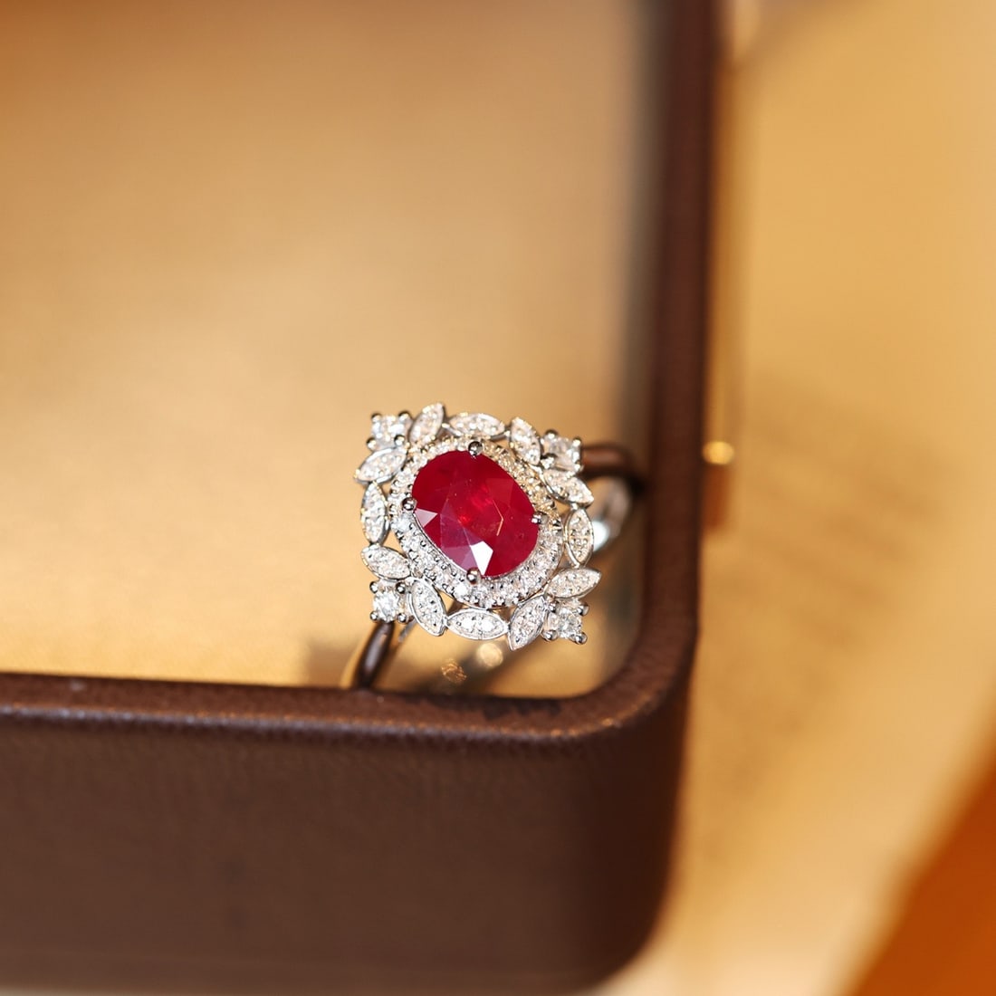 14k Gold 1.35 Ctw Natural Ruby & Diamond Ring - 4
