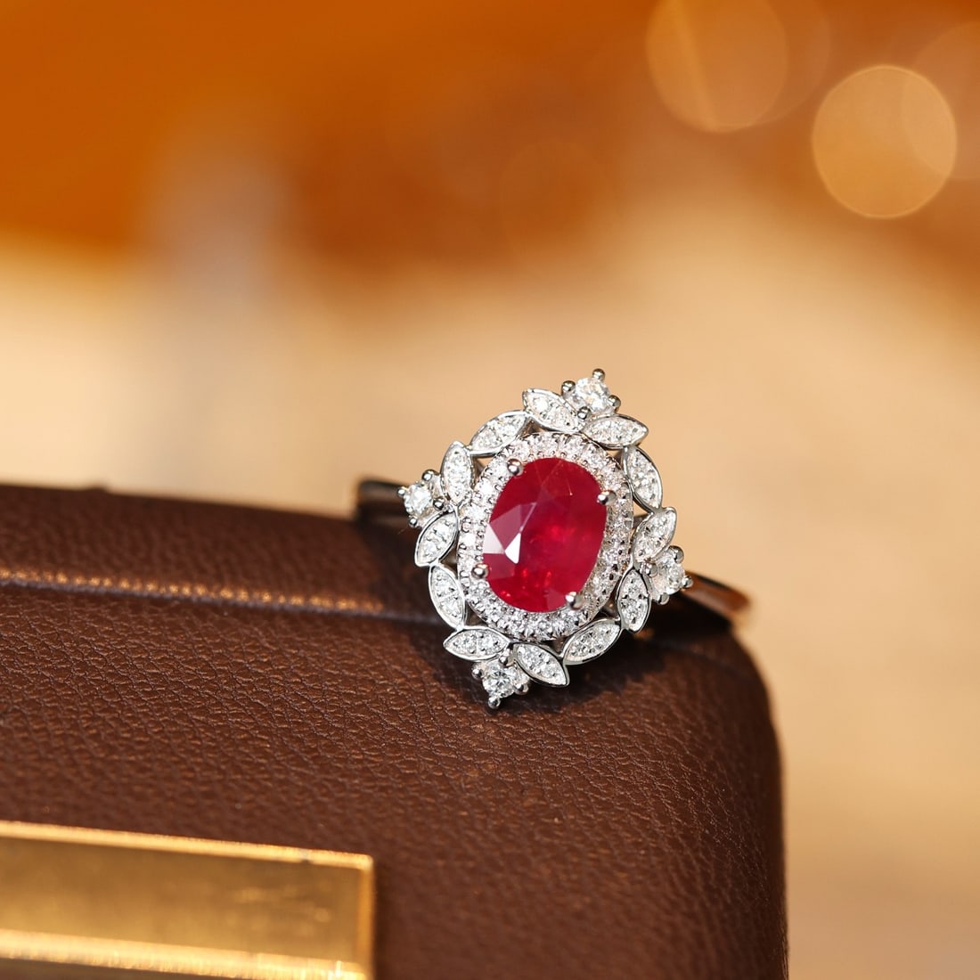 14k Gold 1.35 Ctw Natural Ruby & Diamond Ring - 6