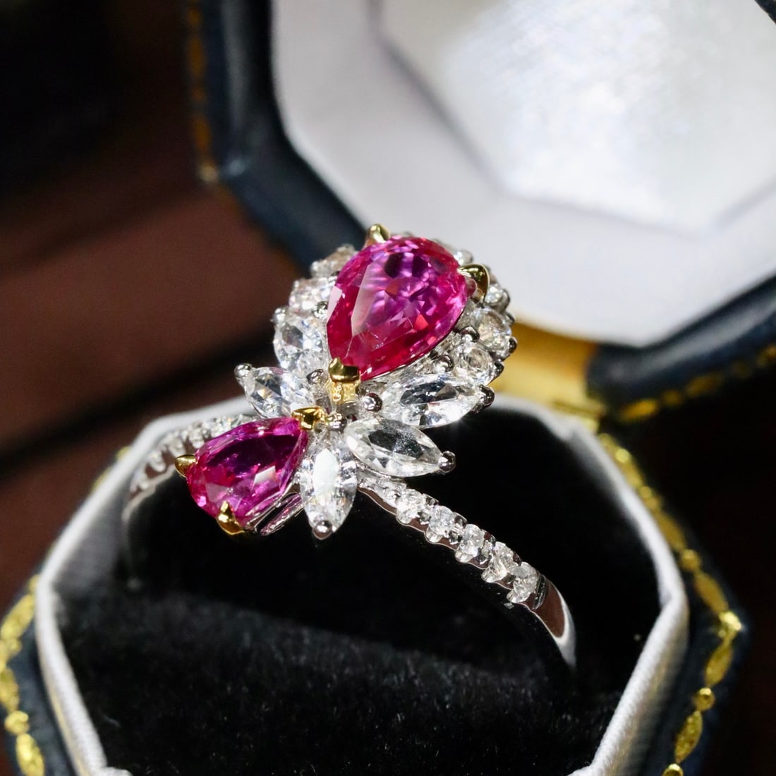 14k Gold 1.16 Ctw Natural Ruby & Diamond Ring - 4