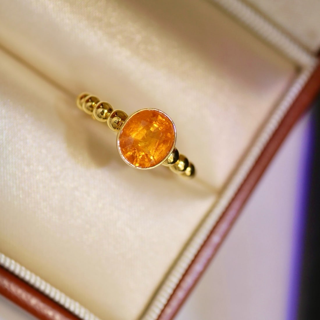14k Gold 2.18 Ct Natural Spessartine Ring - 2