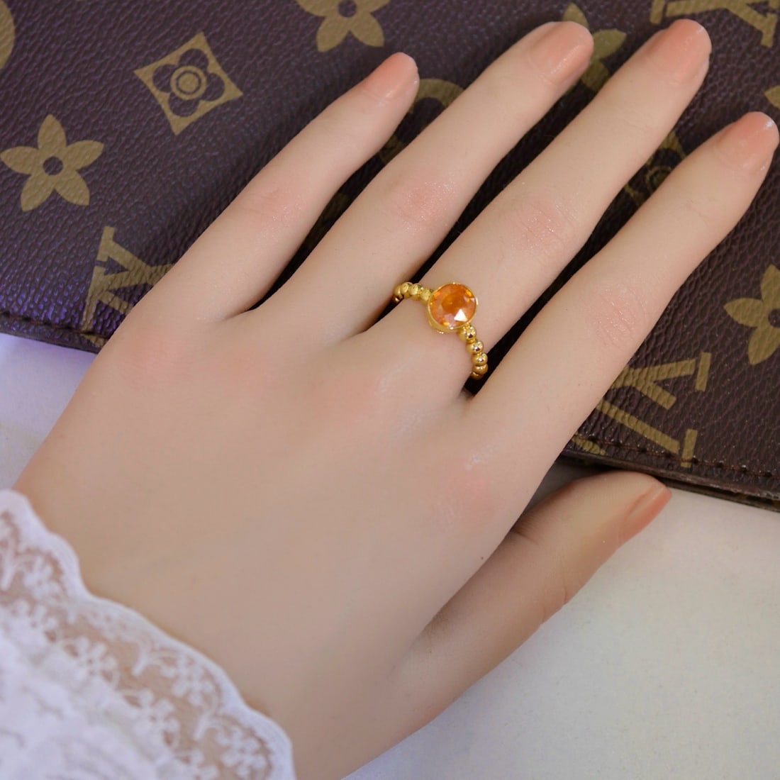 14k Gold 2.18 Ct Natural Spessartine Ring - 4