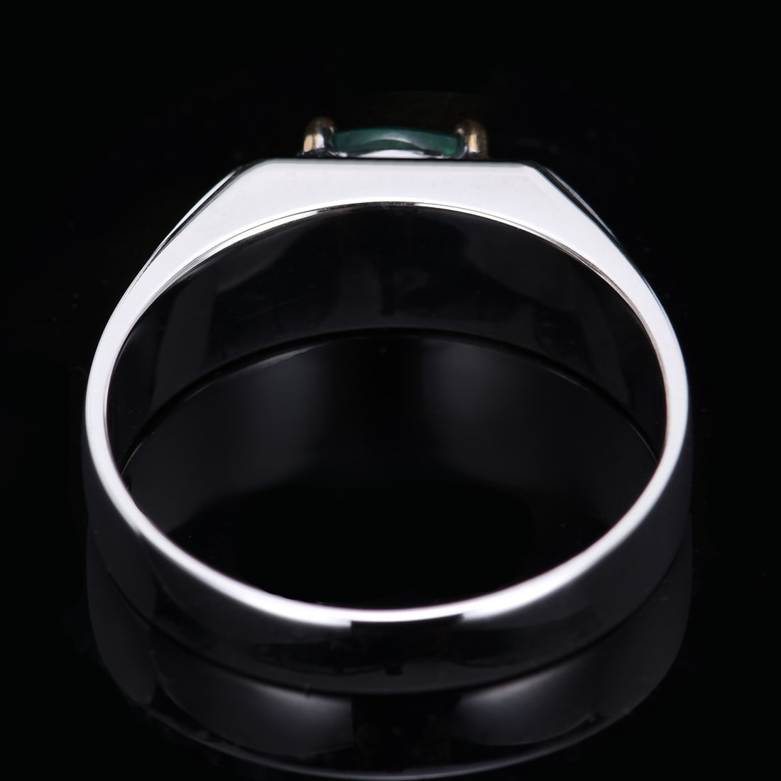 14k Gold 1.31 Ctw Vivid Green Natural Emerald & Diamond Ring - 4