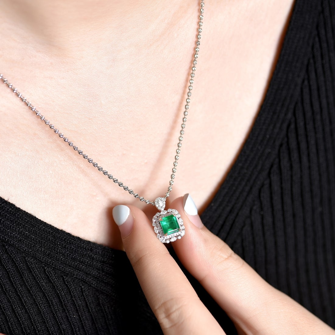 14k Gold 1.69 Ctw Vivid Green Natural Emerald & Diamond Ring/pendant( Without Chain ) - 6