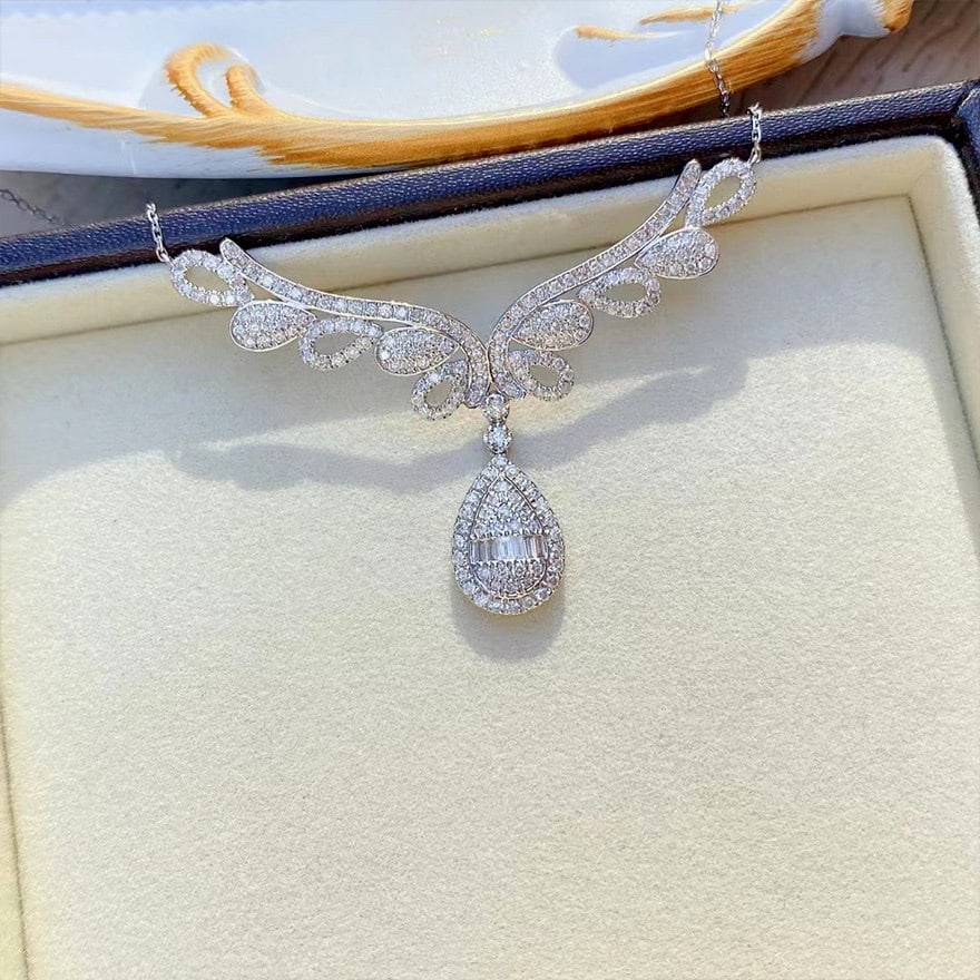 14k Gold 1 Ct Natural H Diamond Necklace - 4