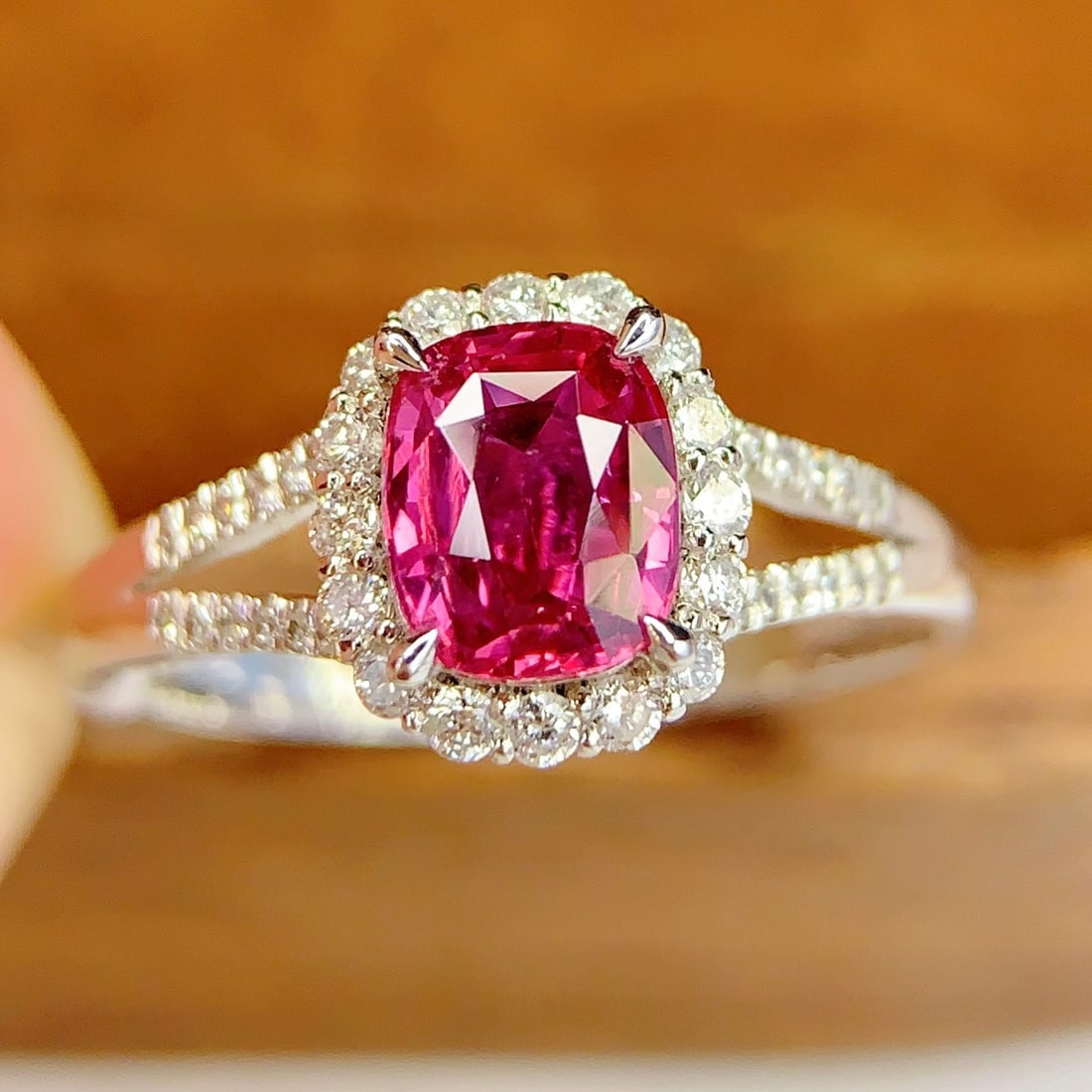 14k Gold 1.1 Ct Natural Sapphire & Diamond Ring - 2