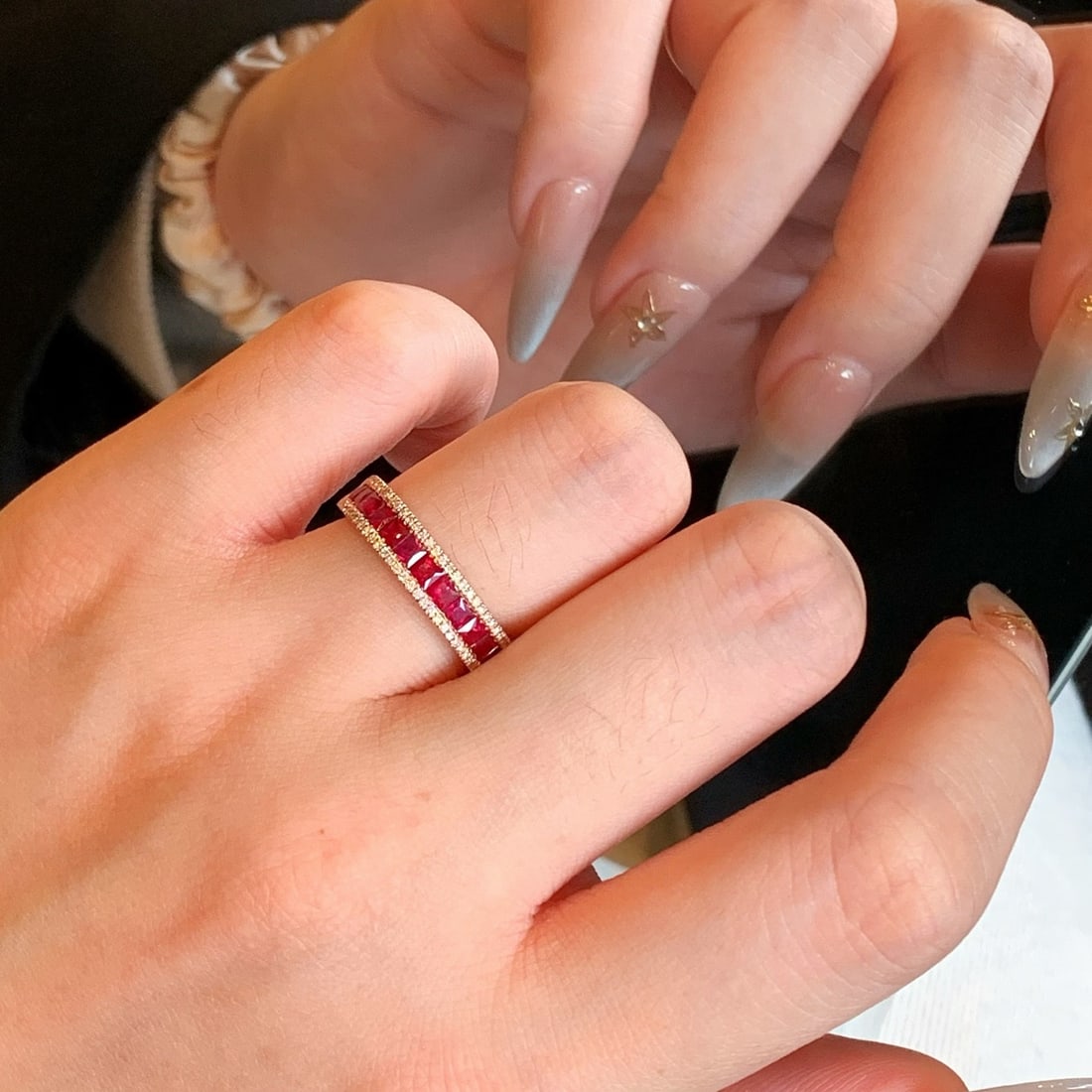 14k Gold 1.18 Ctw Natural Ruby & Diamond Ring - 5